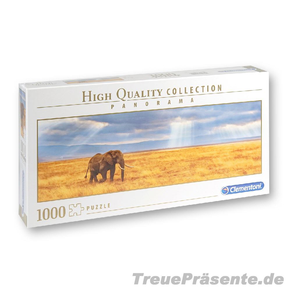 Panorama-Puzzle Elefant 1.000 Teile