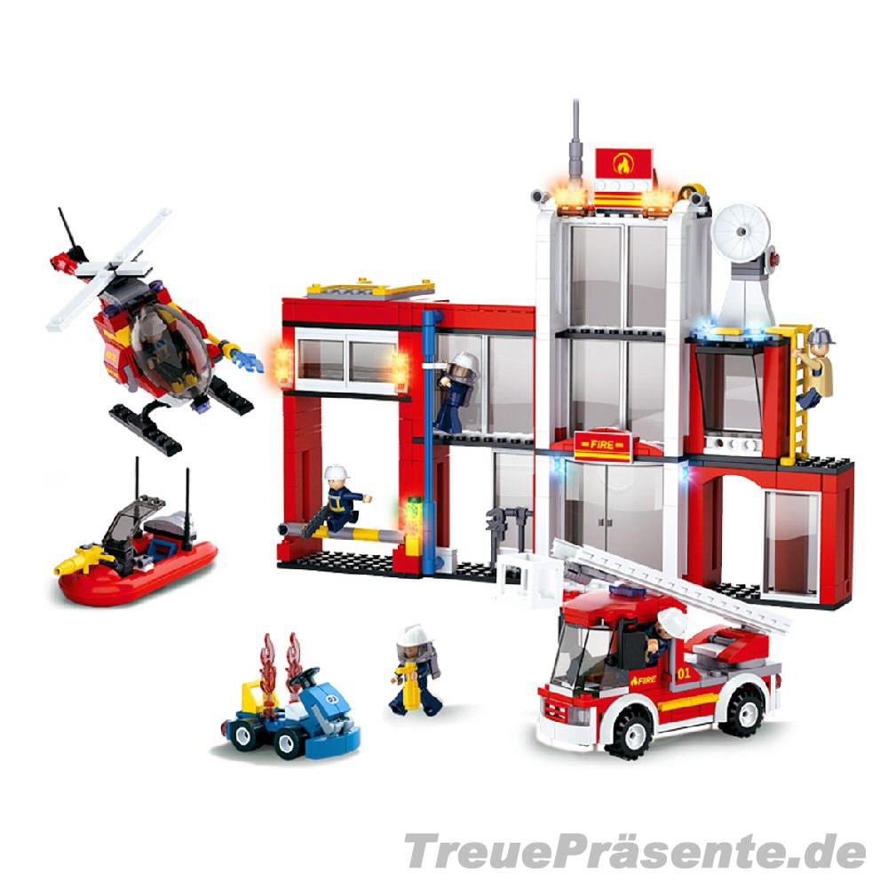 Feuerwehrstation Steckbaukasten