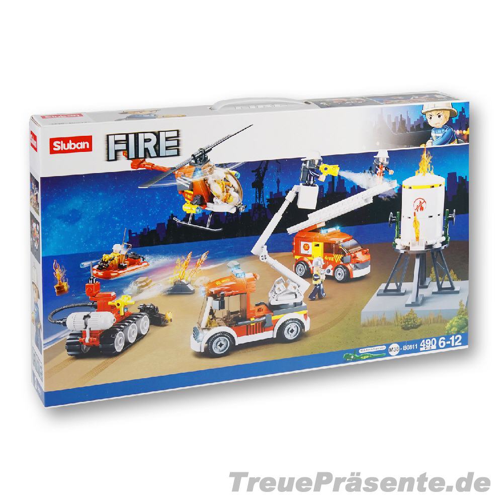 Feuerwehr 5 Fahrzeuge 490 Teile