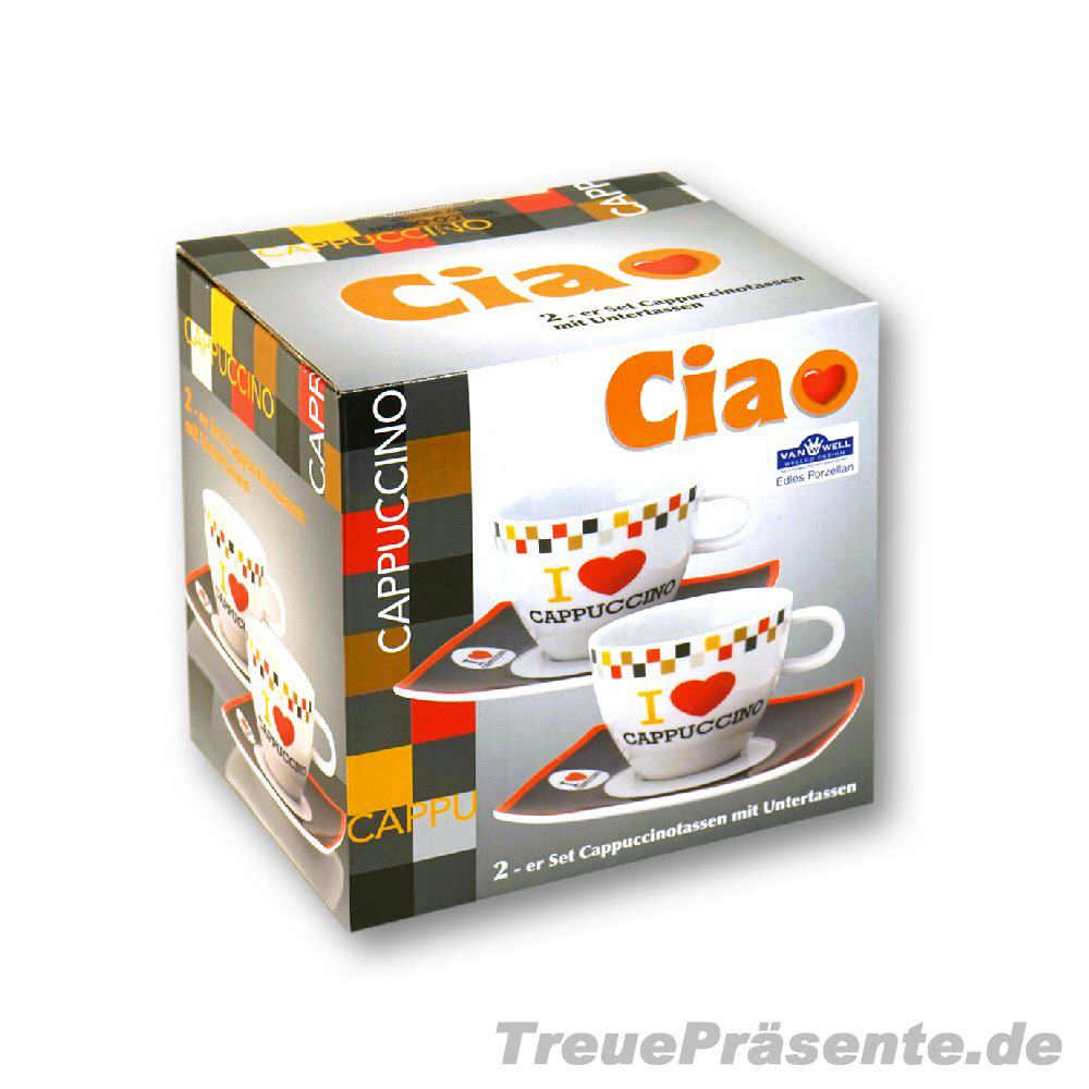 TreuePr&auml;sent 2er-Set Cappuccino-Tassen