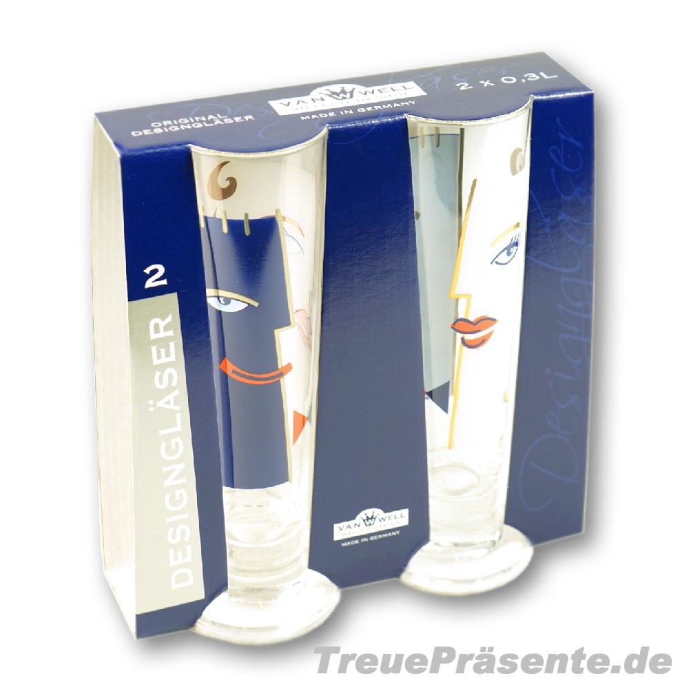TreuePr&auml;sent Design-Biertulpen 2er-Set