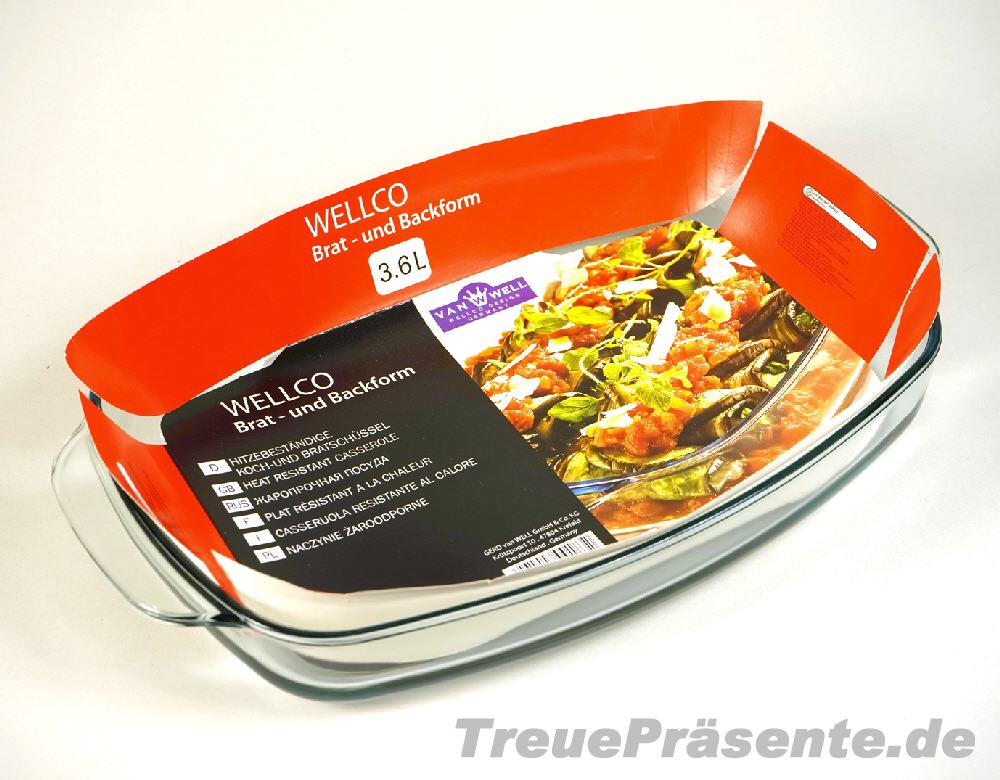 TreuePr&auml;sent Glas Brat- & Backform oval