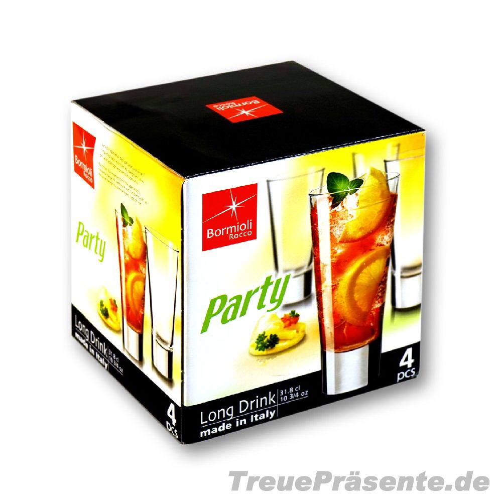 TreuePr&auml;sent Party-Gl&auml;ser-Set Longdrinkgl&auml;ser