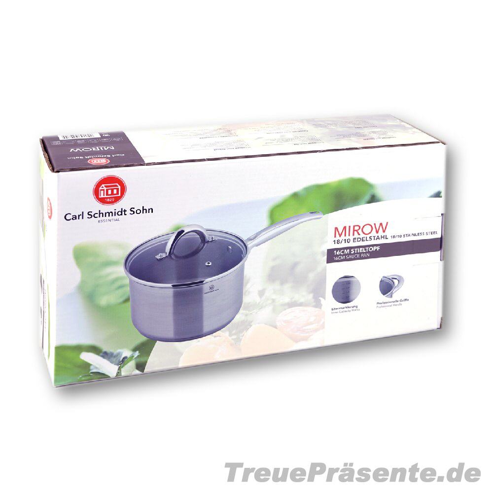 TreuePr&auml;sent Edelstahl-Stieltopf 16 cm