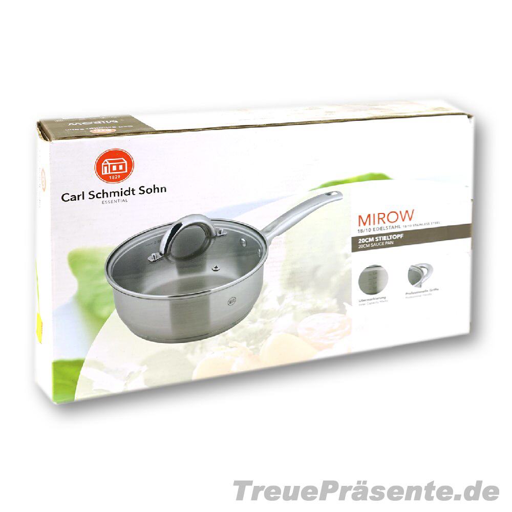 TreuePr&auml;sent Edelstahl-Stieltopf 20 cm