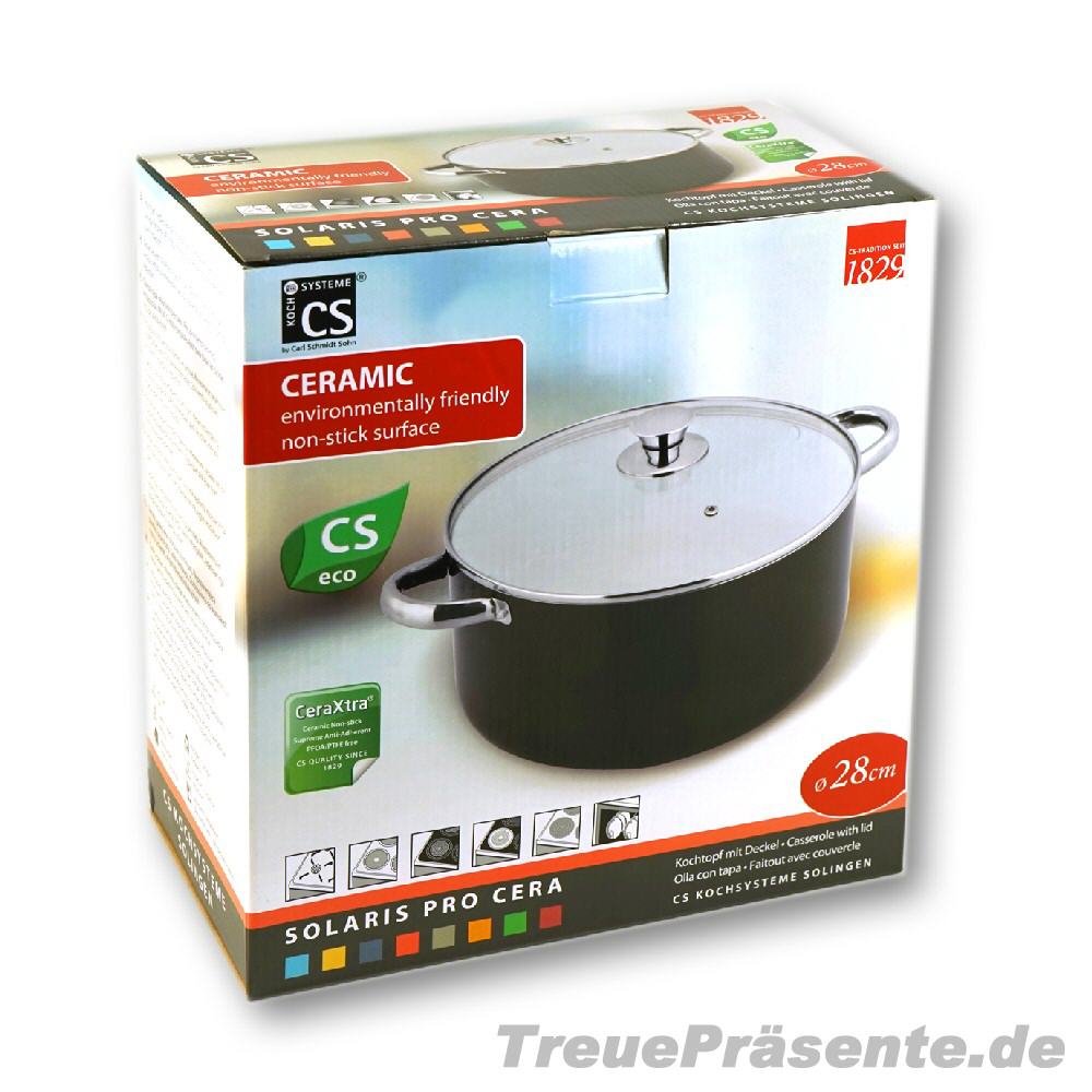 TreuePr&auml;sent Kochtopf mit Deckel 28 cm
