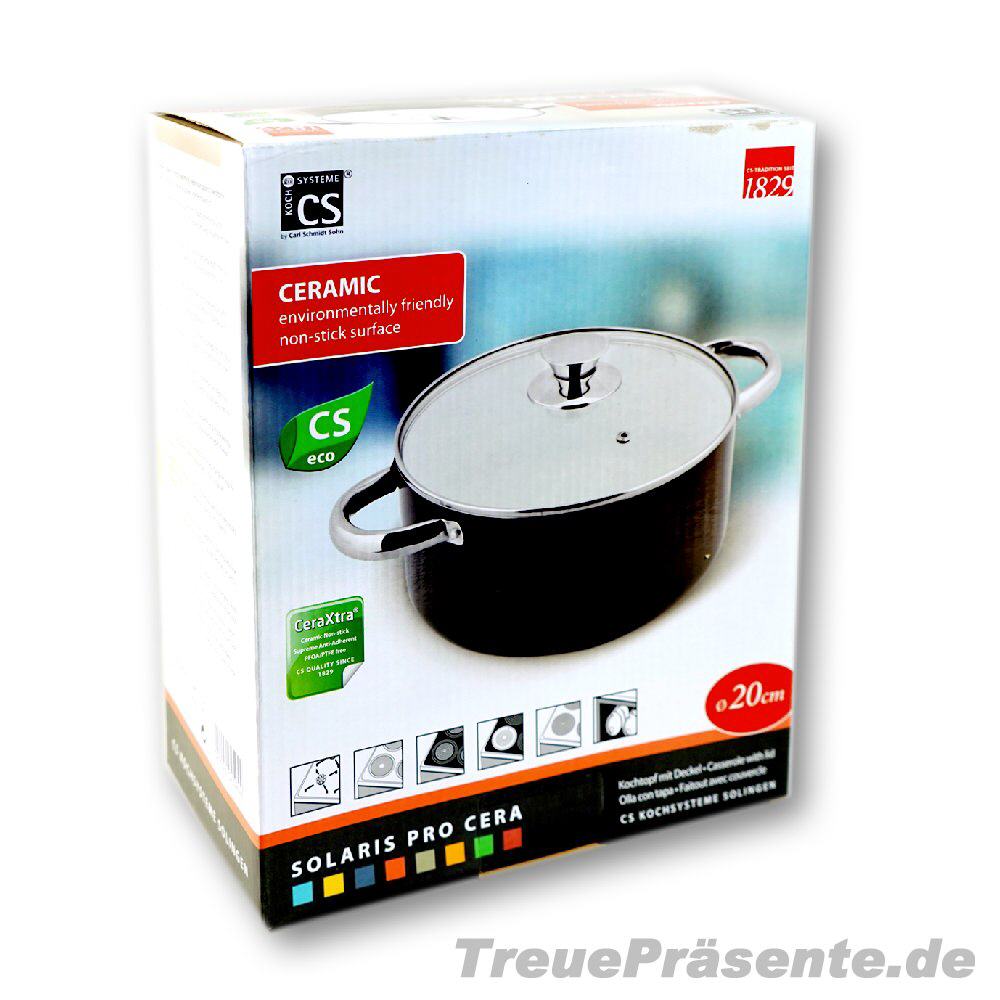 TreuePr&auml;sent Kochtopf mit Deckel 20 cm