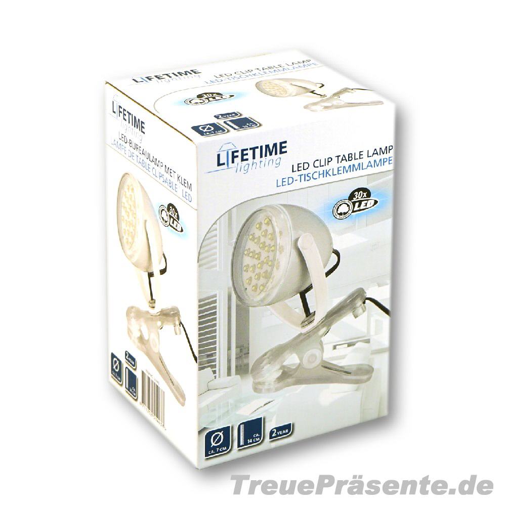 TreuePr&auml;sent LED-Tischklemmlampe