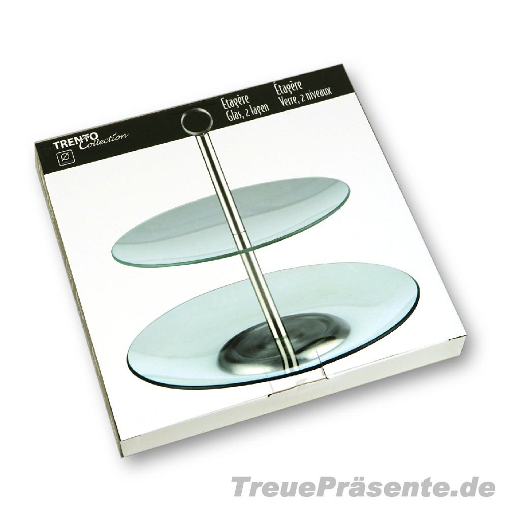 TreuePr&auml;sent Glas-Etagere