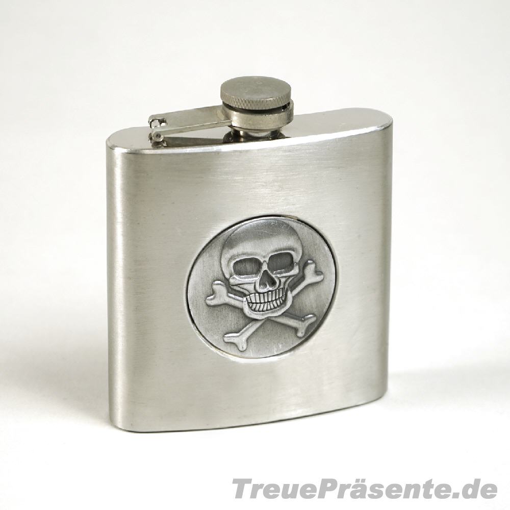 TreuePr&auml;sent Flachmann Totenkopf