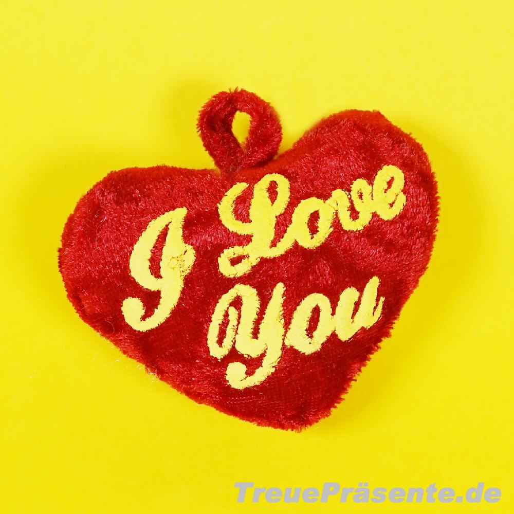 Pl&uuml;sch-Herz I Love You