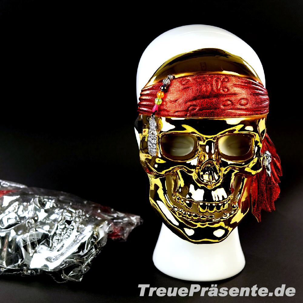 Piratenmaske gold-silber