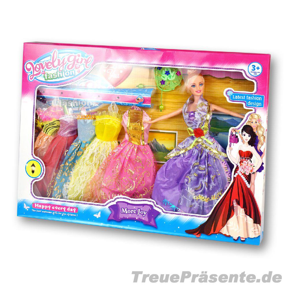 Puppe Fashiongirl mit Kleidern