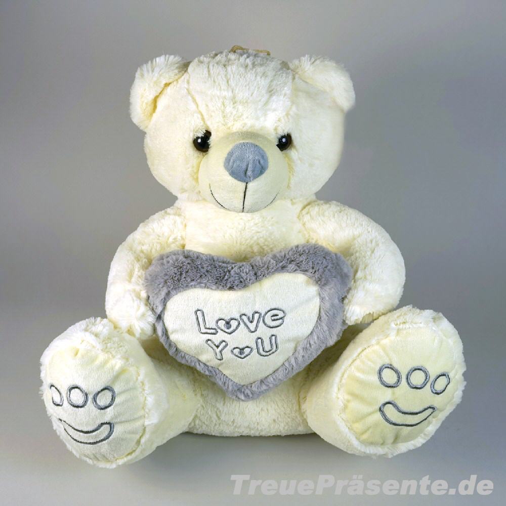 TreuePr&auml;sent Softpl&uuml;schb&auml;r I love You 45 cm