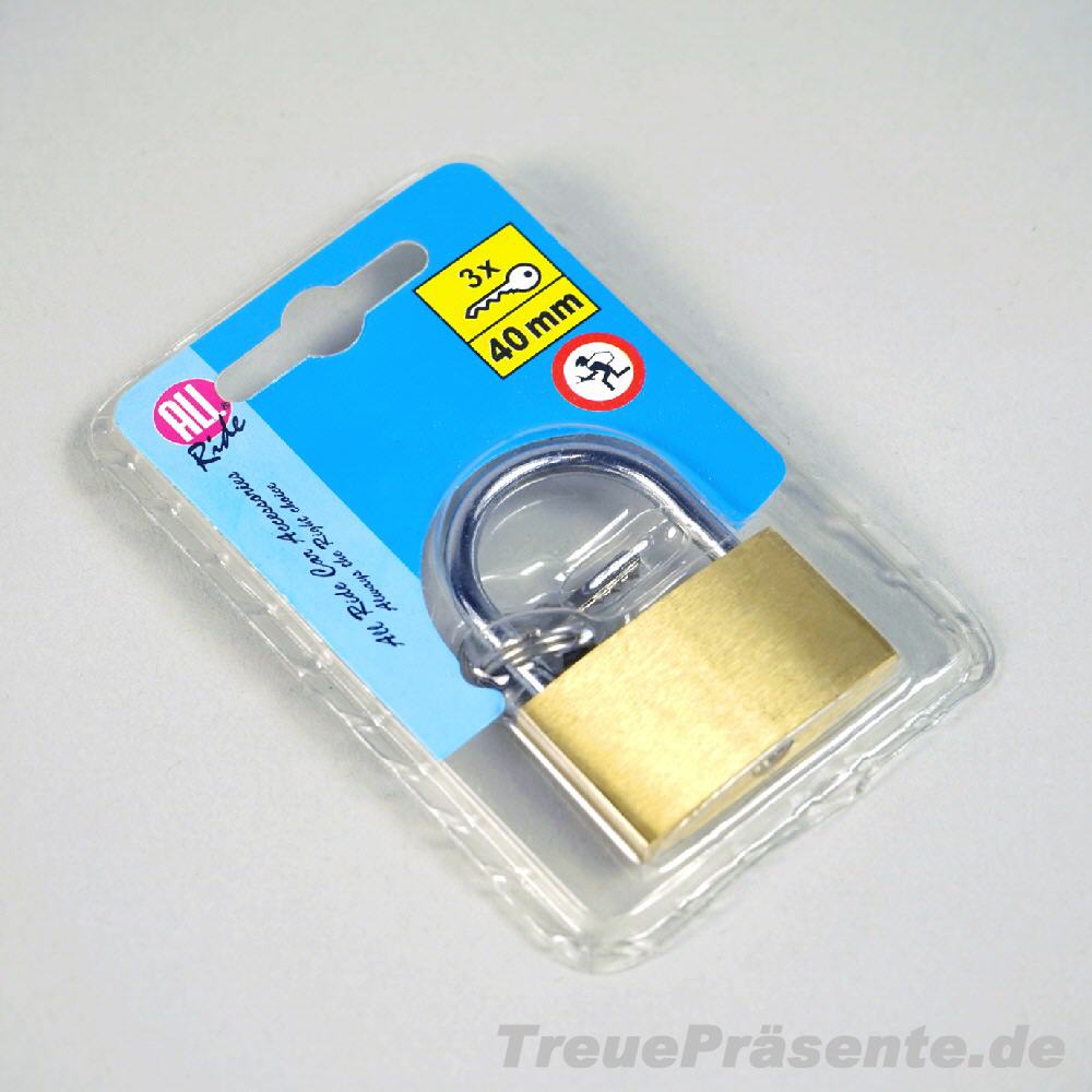 TreuePr&auml;sent Vorh&auml;ngeschloss 40 mm