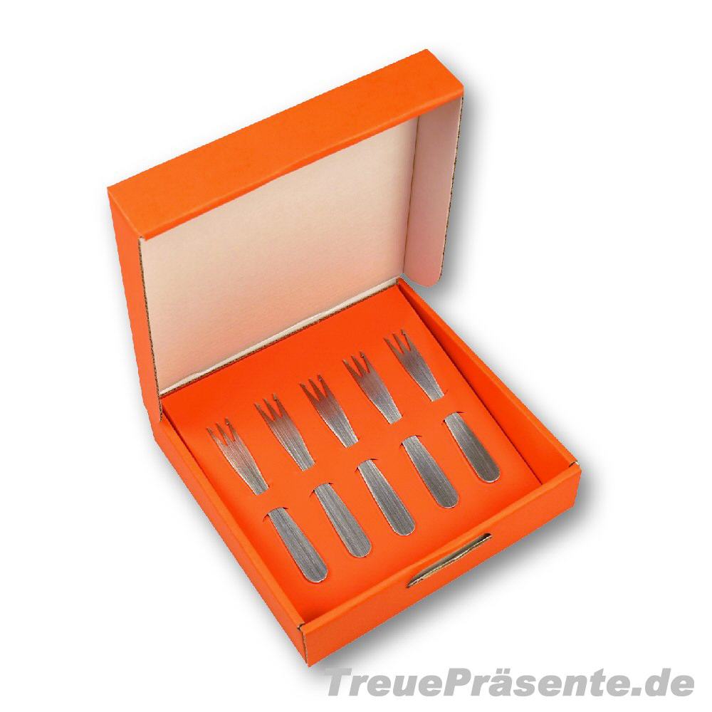 Geschenk-Set f&uuml;nf Pommesgabeln Modell 03