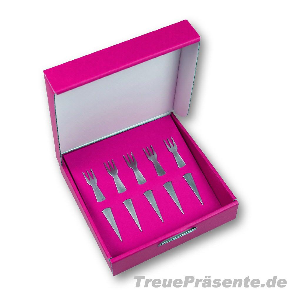 Geschenk-Set f&uuml;nf Pommesgabeln Modell 05