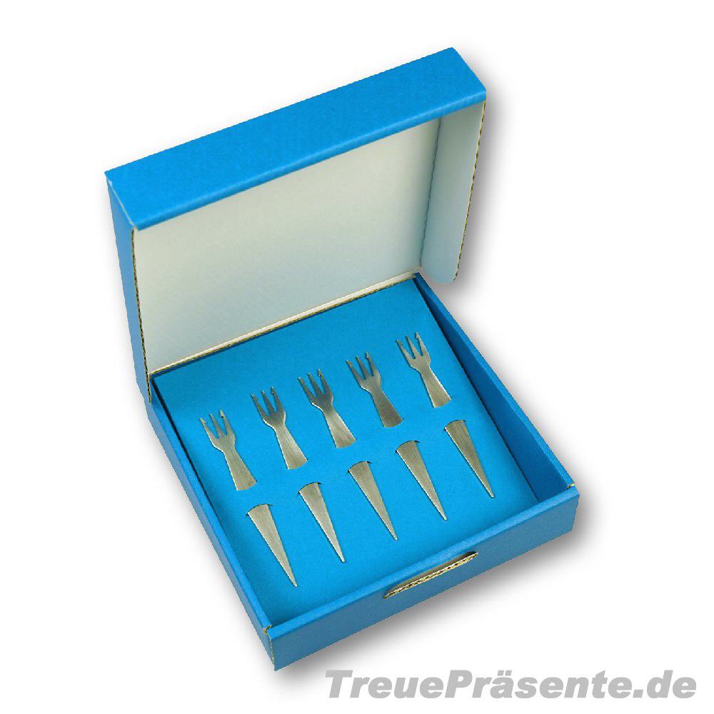 Geschenk-Set f&uuml;nf Pommesgabeln Modell 05