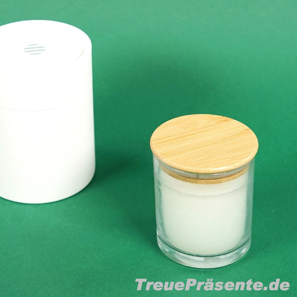 Duftkerze Vanille mit Bambusdeckel