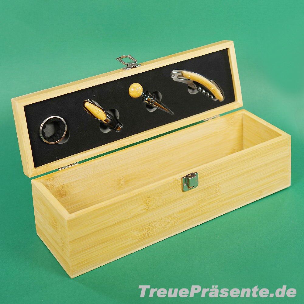 Weinset in Bambus-Box