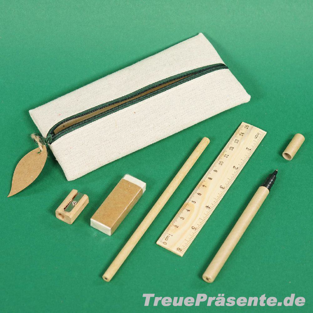 Holz-Schreibset im M&auml;ppchen