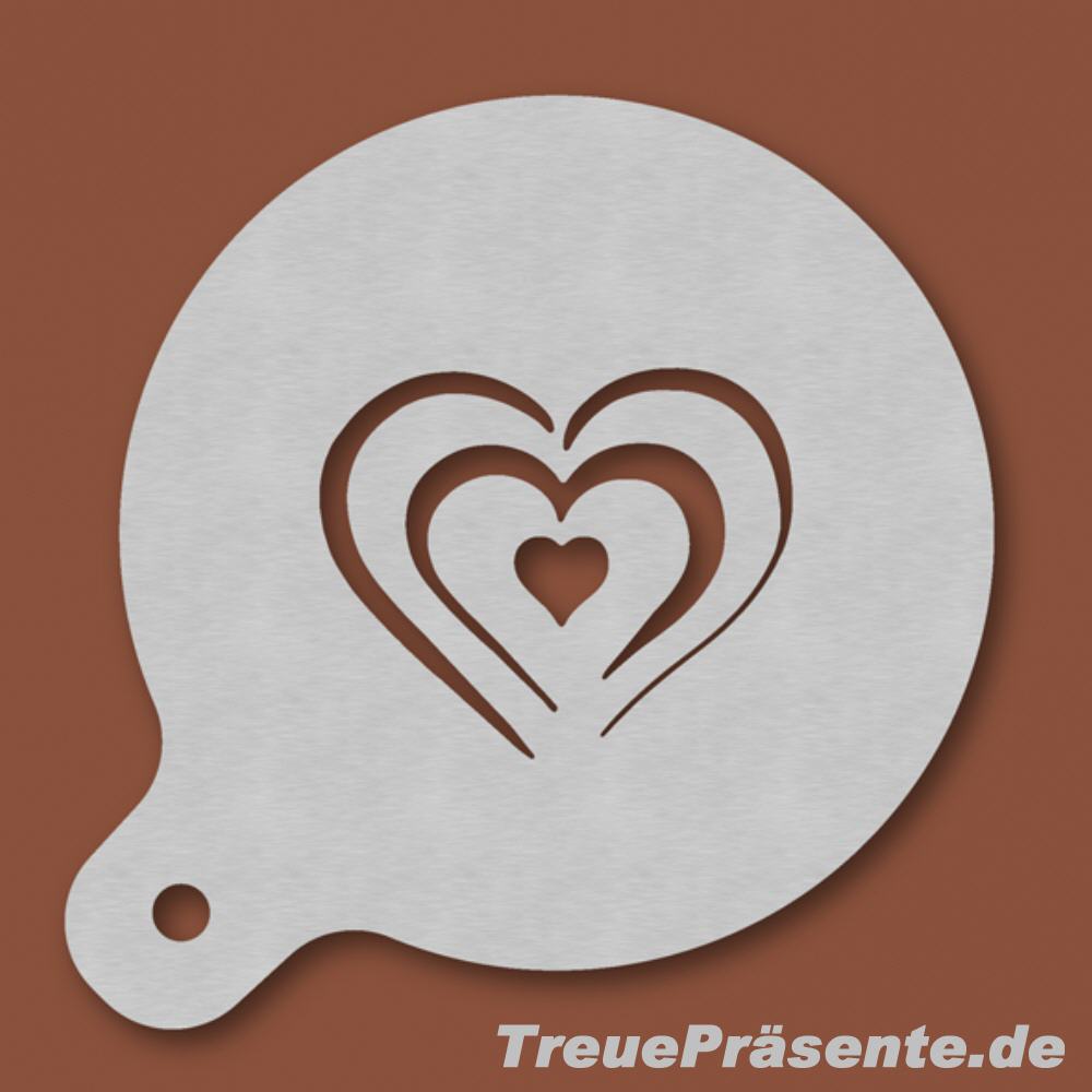 Cappuccinoschablone Herz