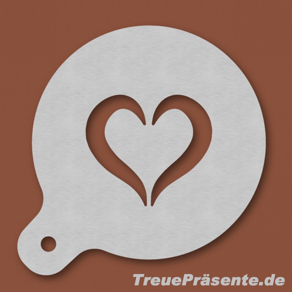 Cappuccinoschablone Herz