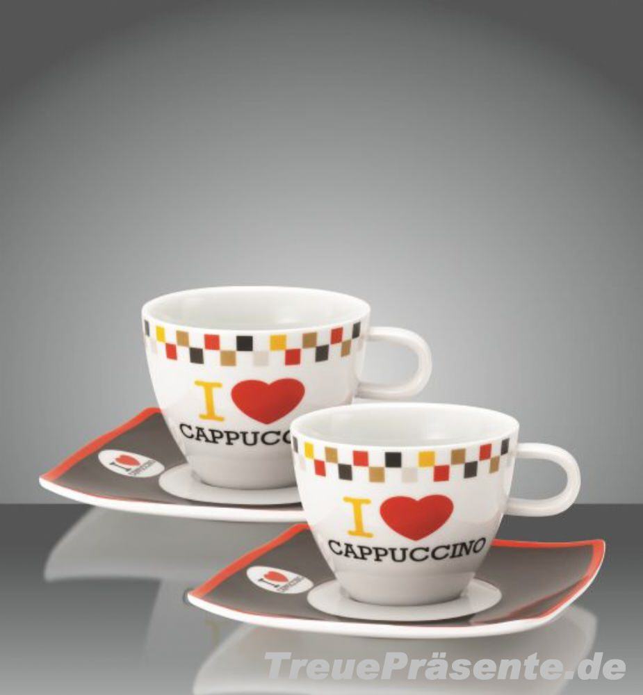 Cappuccino-Tassen mit Herz