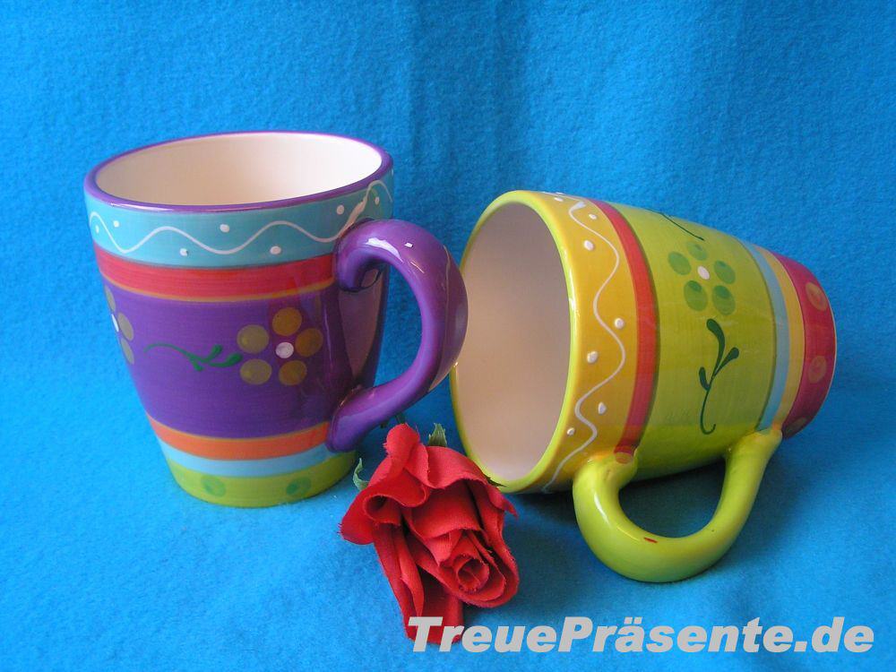 Keramiktassen bunt