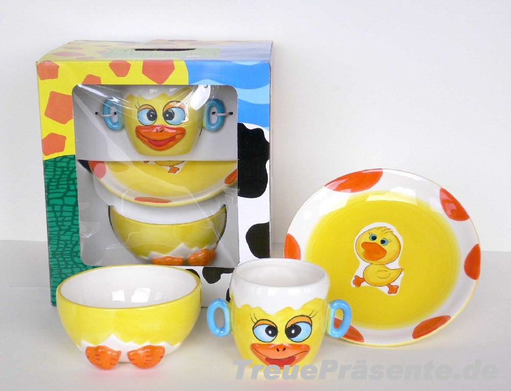 Kinder-Geschirrset Ente