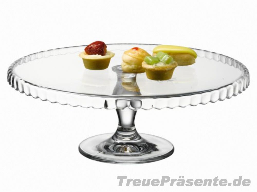 Glas-Tortenplatte